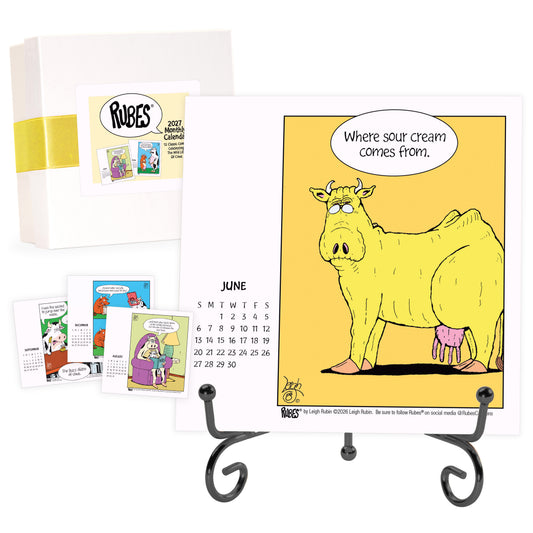 2027 Rubes® Cow Desk Calendar