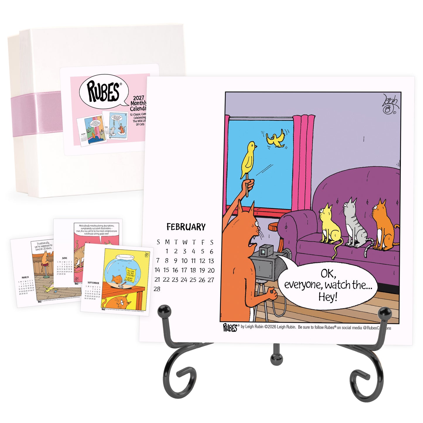 2027 Rubes® Cat Desk Calendar
