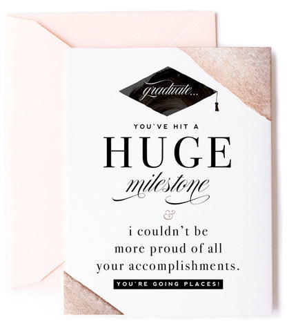 Congrats Grad - Huge Milestone 2024 Graduation Greeting Card