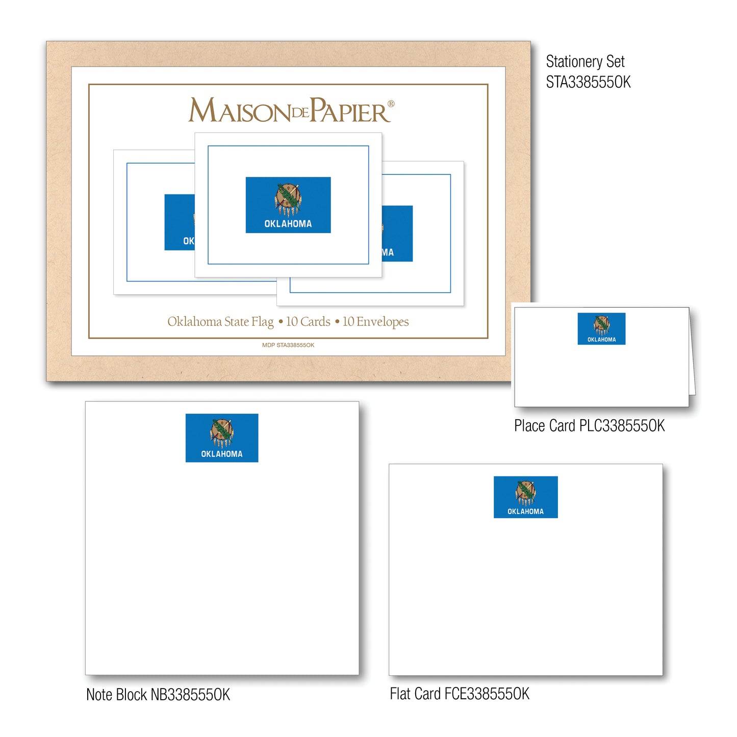 Oklahoma Flag Place Card