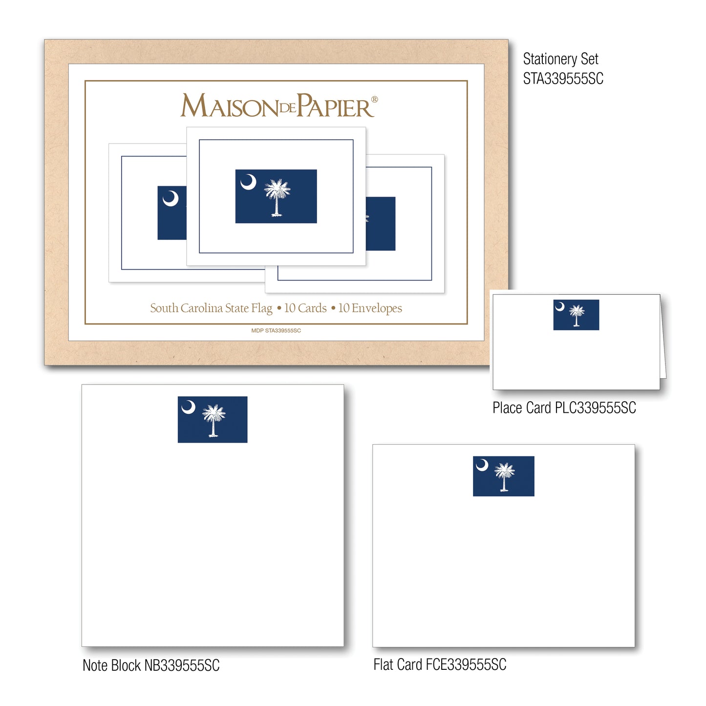 South Carolina Flag Place Card