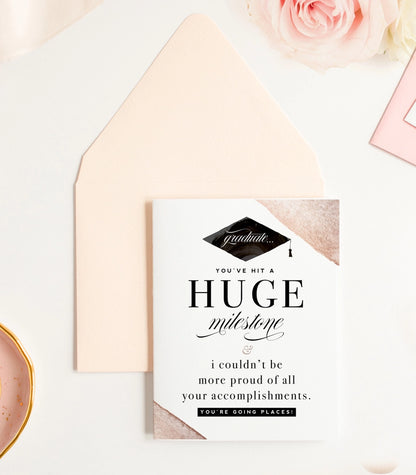 Congrats Grad - Huge Milestone 2024 Graduation Greeting Card