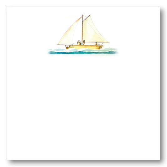 Watercolor Sailboat Note Block