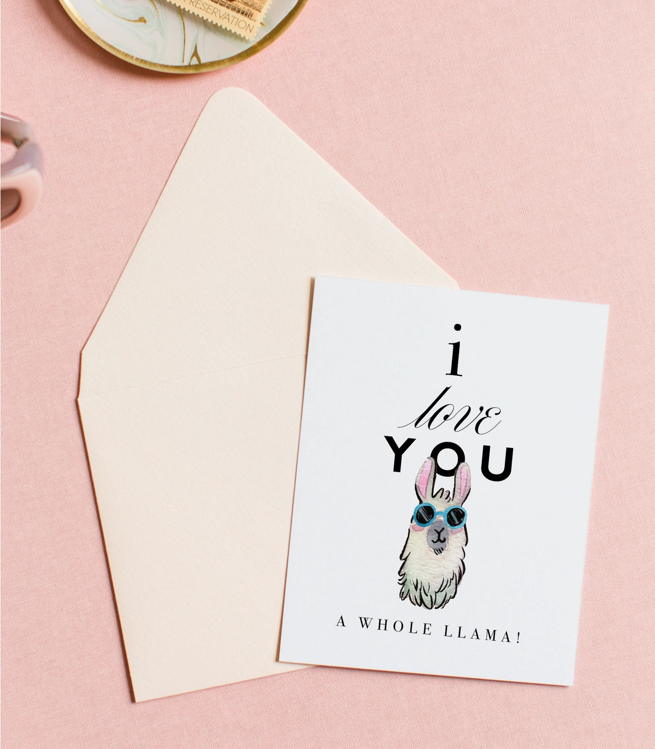 Love you a Llama Card - Love & Anniversary Greeting Card