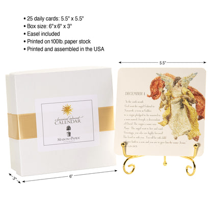 Classical Advent Calendar With Easel