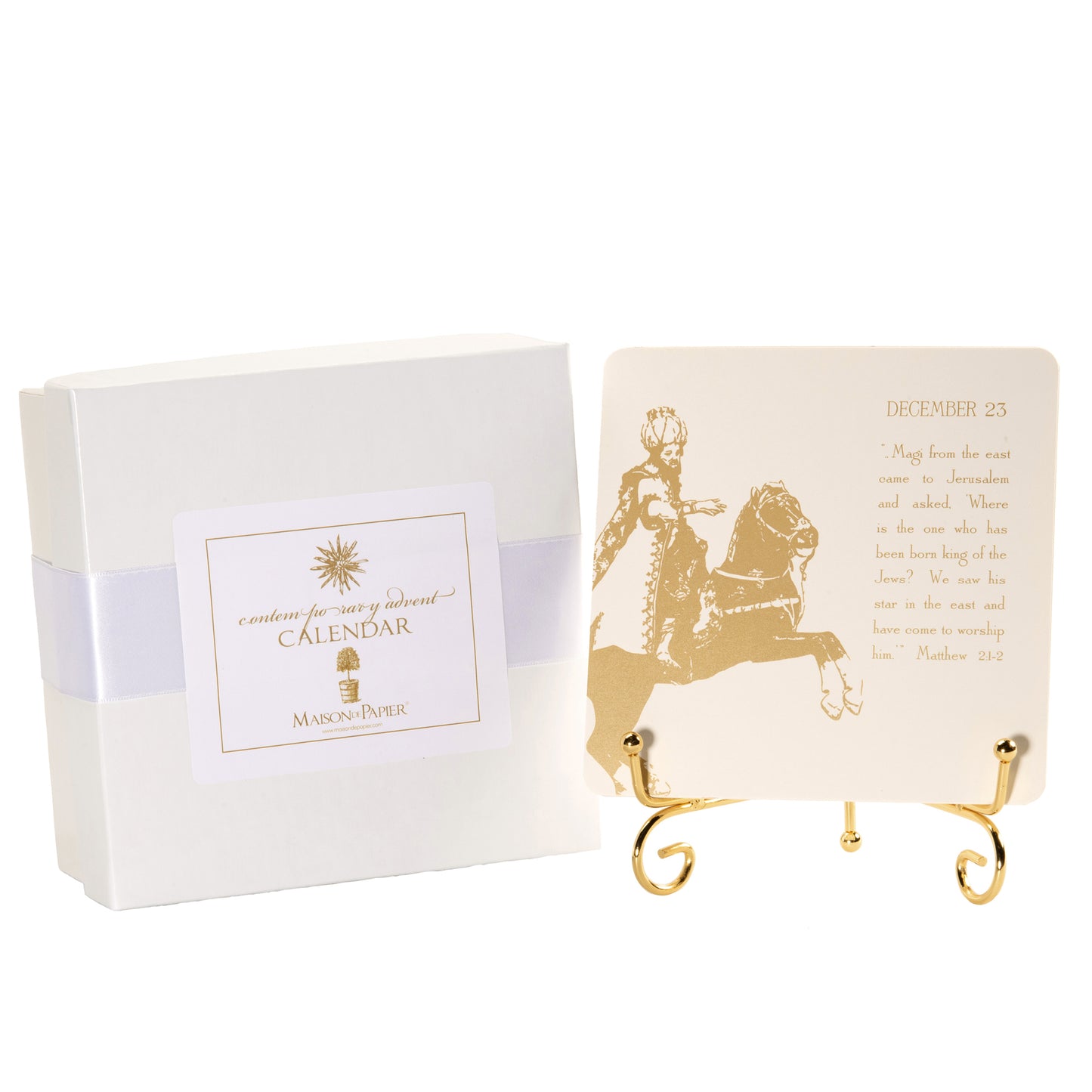 Contemporary Advent Calendar with Easel