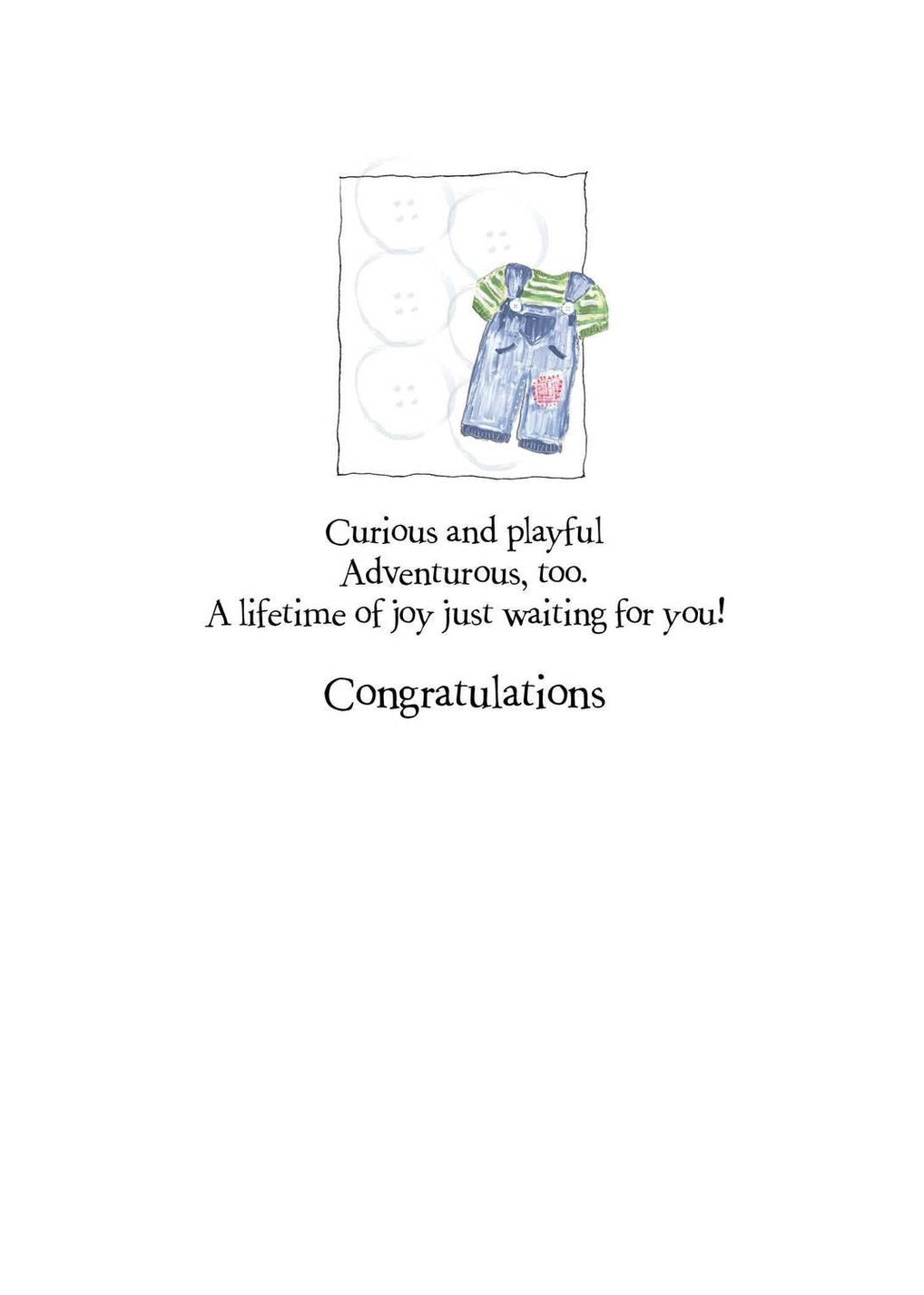 AFH182 Congratulations Baby Boy Card