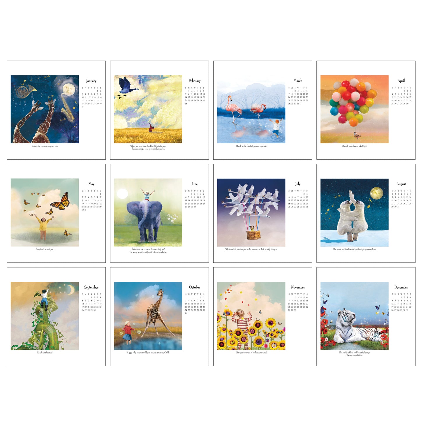 2027 Nancy Tillman Collection Desk Calendar