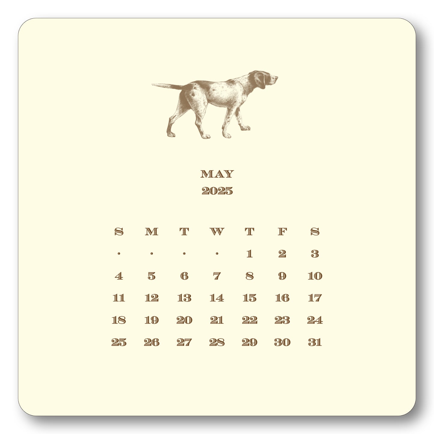 2025 Hunt Calendar with Easel