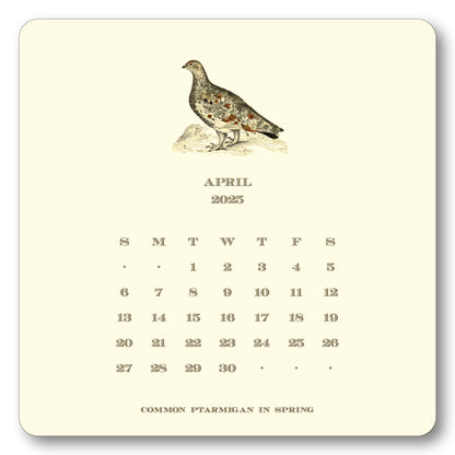 2025 Upland Bird Calendar with Easel