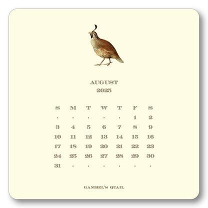 2025 Upland Bird Calendar with Easel