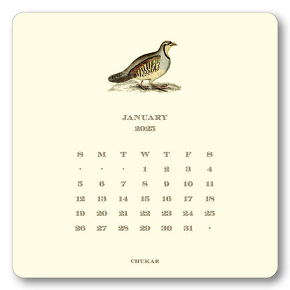 2025 Upland Bird Calendar with Easel