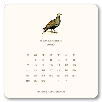 2025 Upland Bird Calendar with Easel