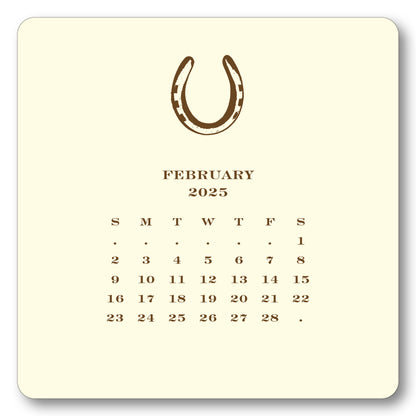 2025 Cowboy Calendar with Easel