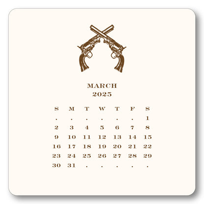 2025 Cowboy Calendar with Easel