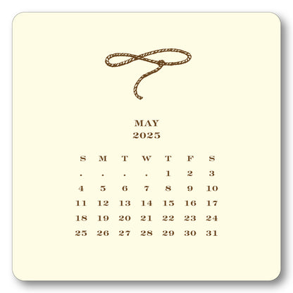 2025 Cowboy Calendar with Easel