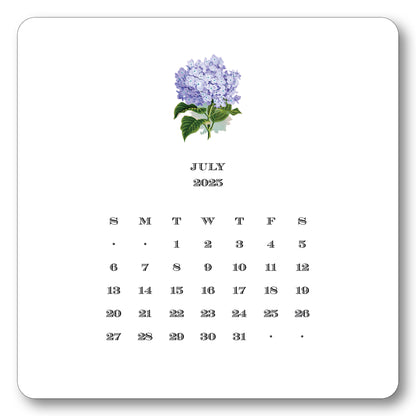 2025 Floral Calendar with Easel