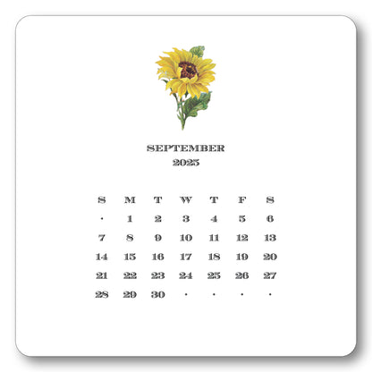 2025 Floral Calendar with Easel