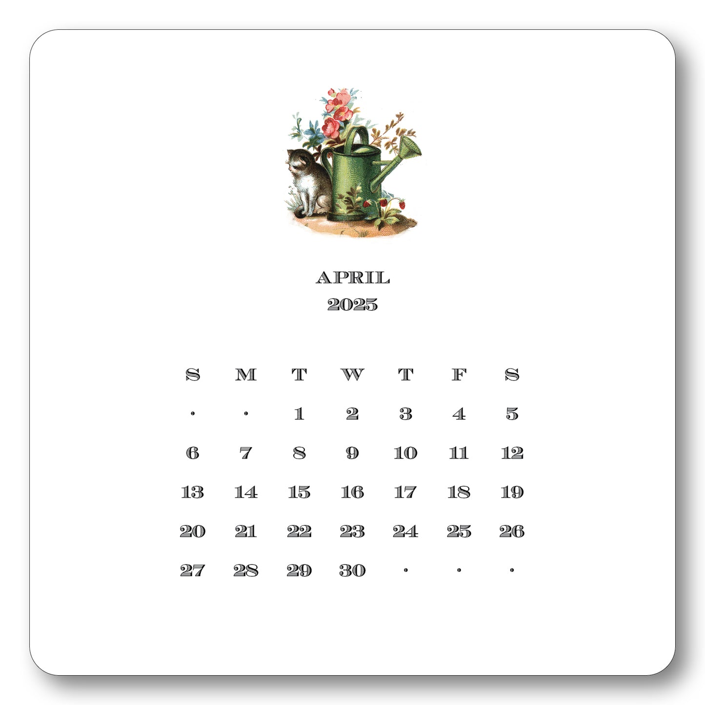 2025 Gardener's Calendar with Easel