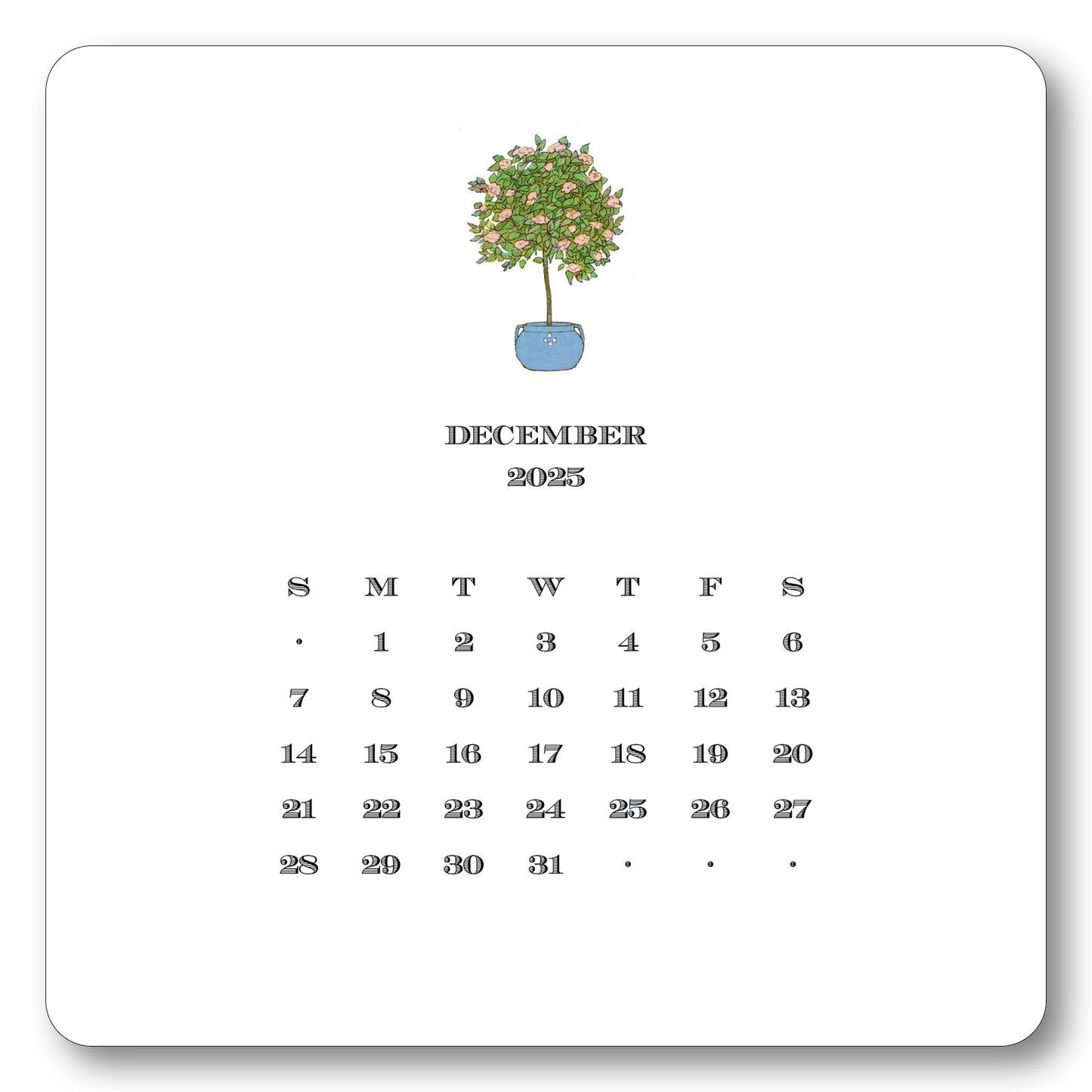 2025 Gardener's Calendar with Easel