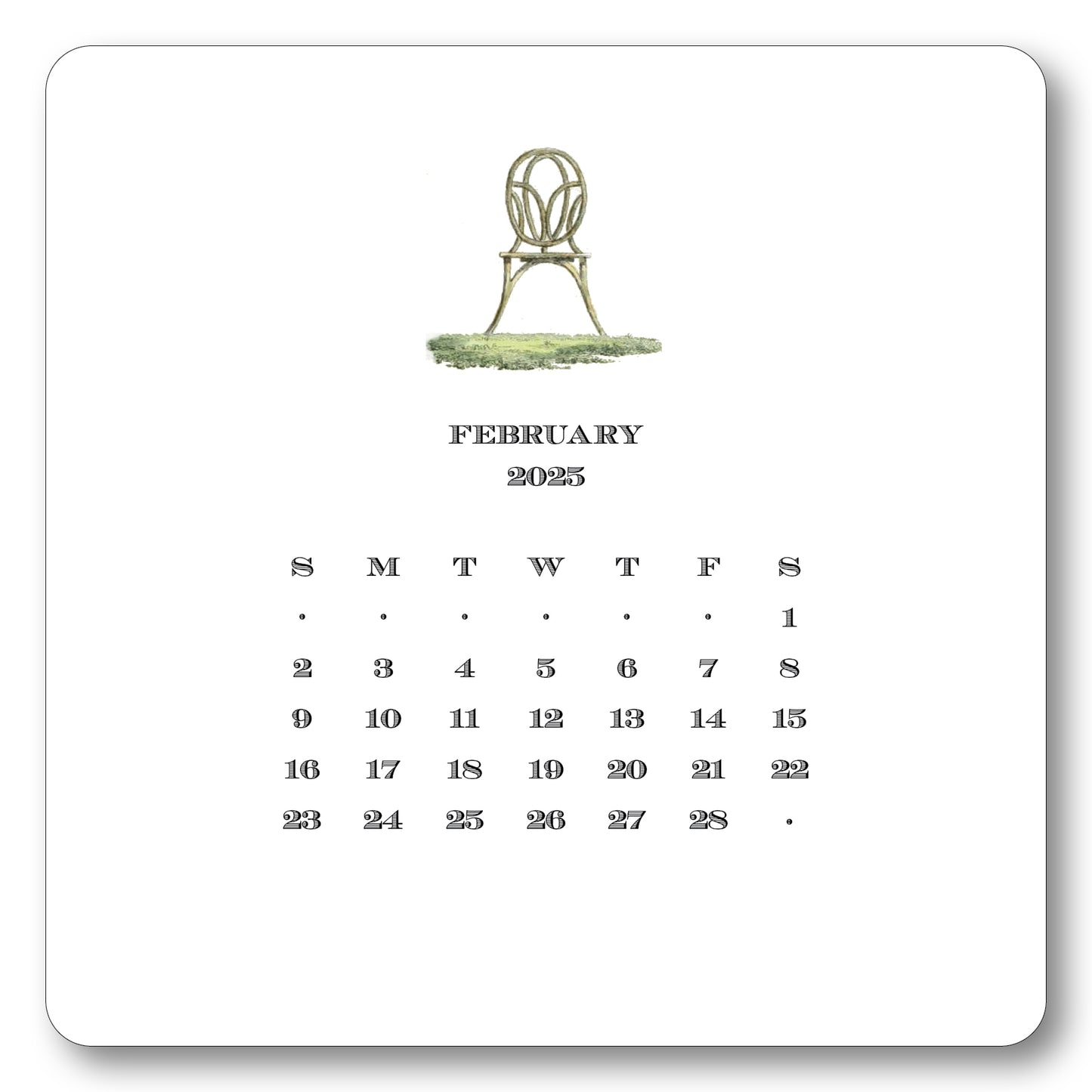 2025 Gardener's Calendar with Easel