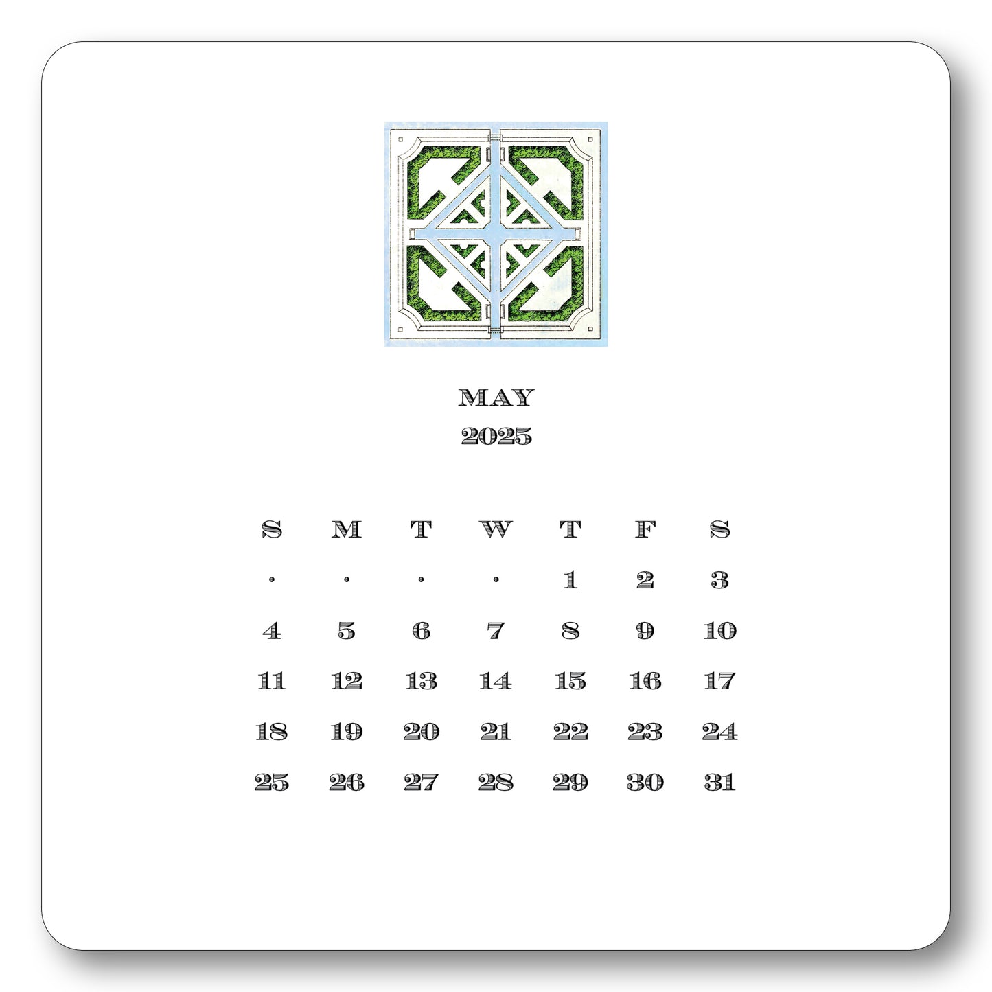 2025 Gardener's Calendar with Easel