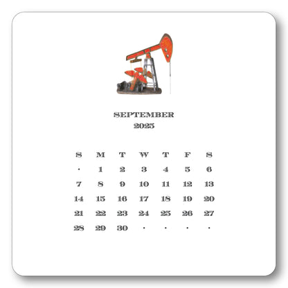 2025 Texas Calendar with Easel