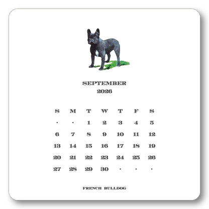 2026 Dog Calendar with Easel