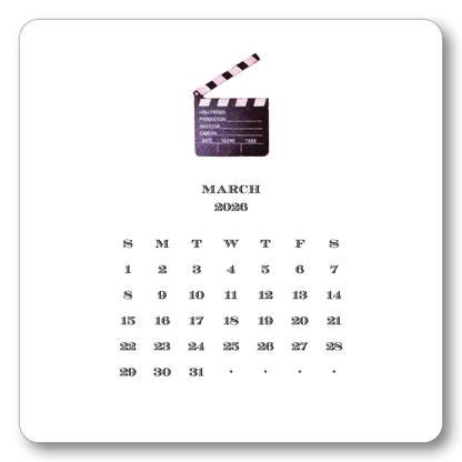 2026 California Calendar with Easel