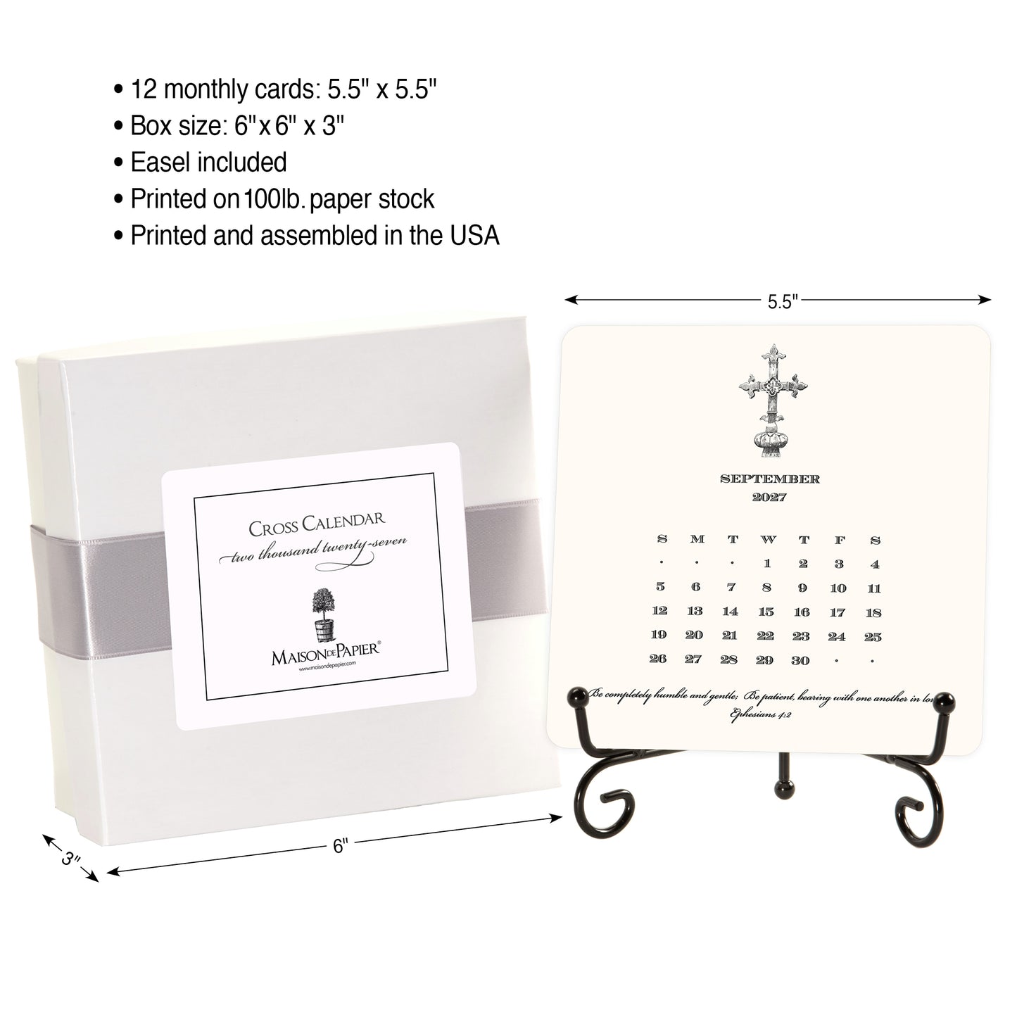 2027 Cross Desk Calendar