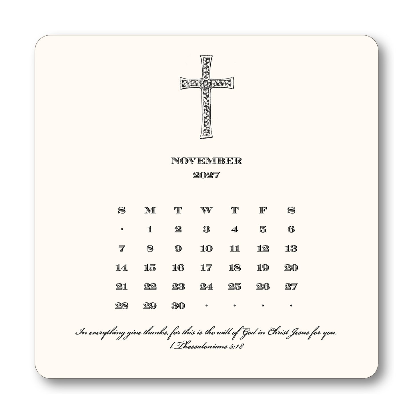 2027 Cross Desk Calendar