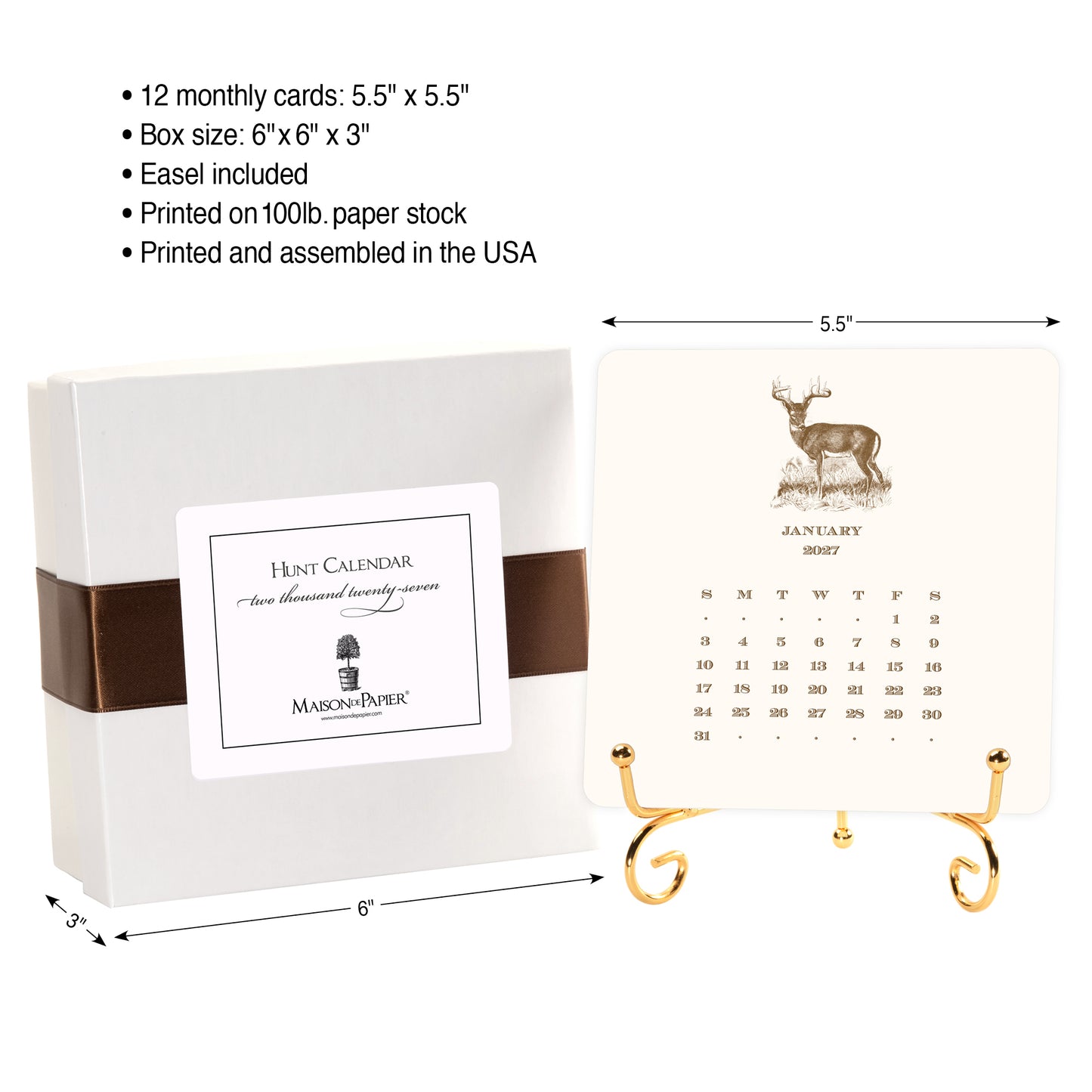 2027 Hunt Desk Calendar
