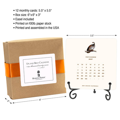 2027 Upland Bird Desk Calendar