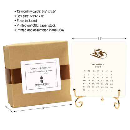 2027 Cowboy Desk Calendar