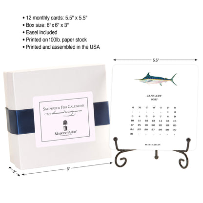 2027 Saltwater Fish Desk Calendar