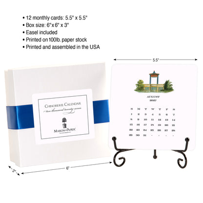 2027 Chinoiserie Desk Calendar