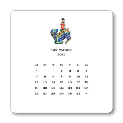 2027 Chinoiserie Desk Calendar