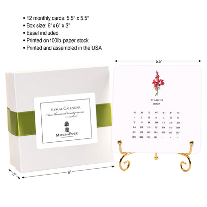 2027 Flora Desk Calendar