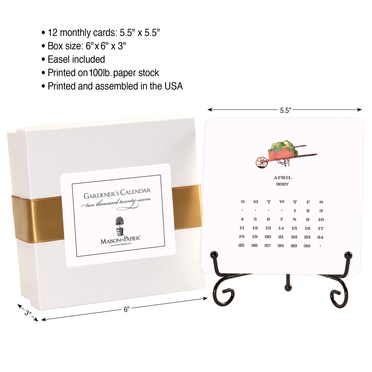 2027 Gardener's Desk Calendar
