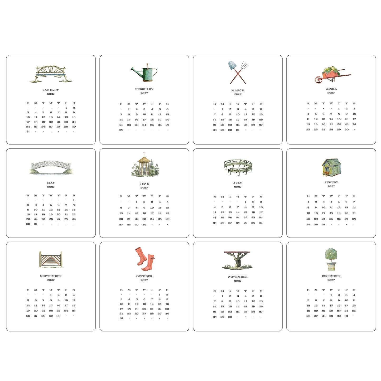 2027 Gardener's Desk Calendar