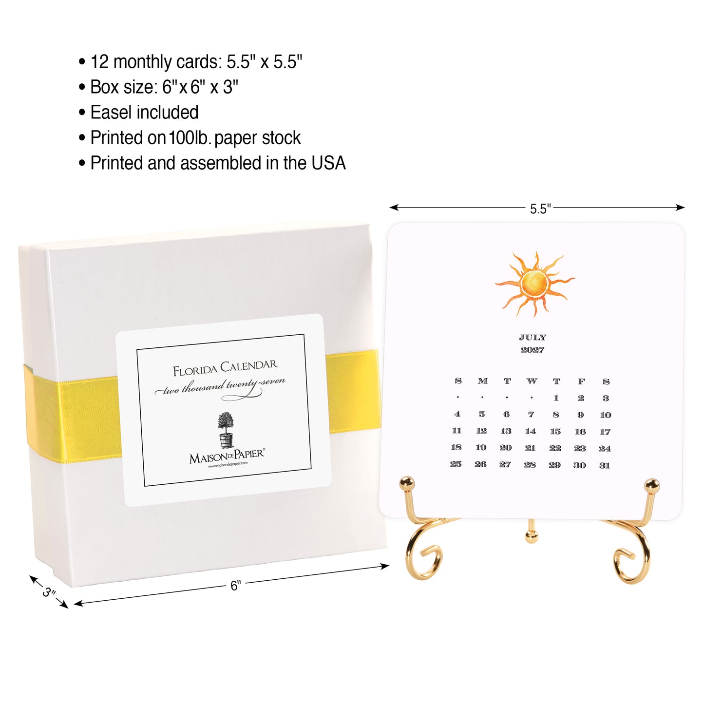 2027 Florida Desk Calendar