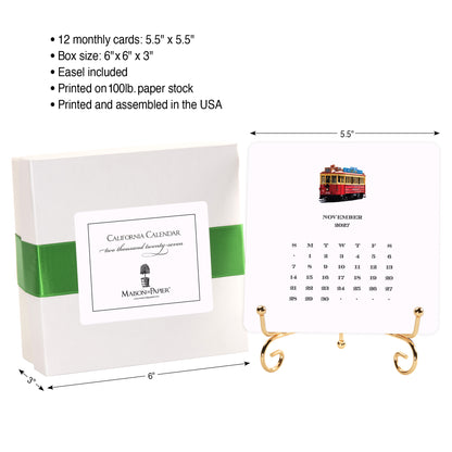 2027 California Desk Calendar