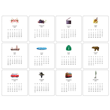 2027 California Desk Calendar