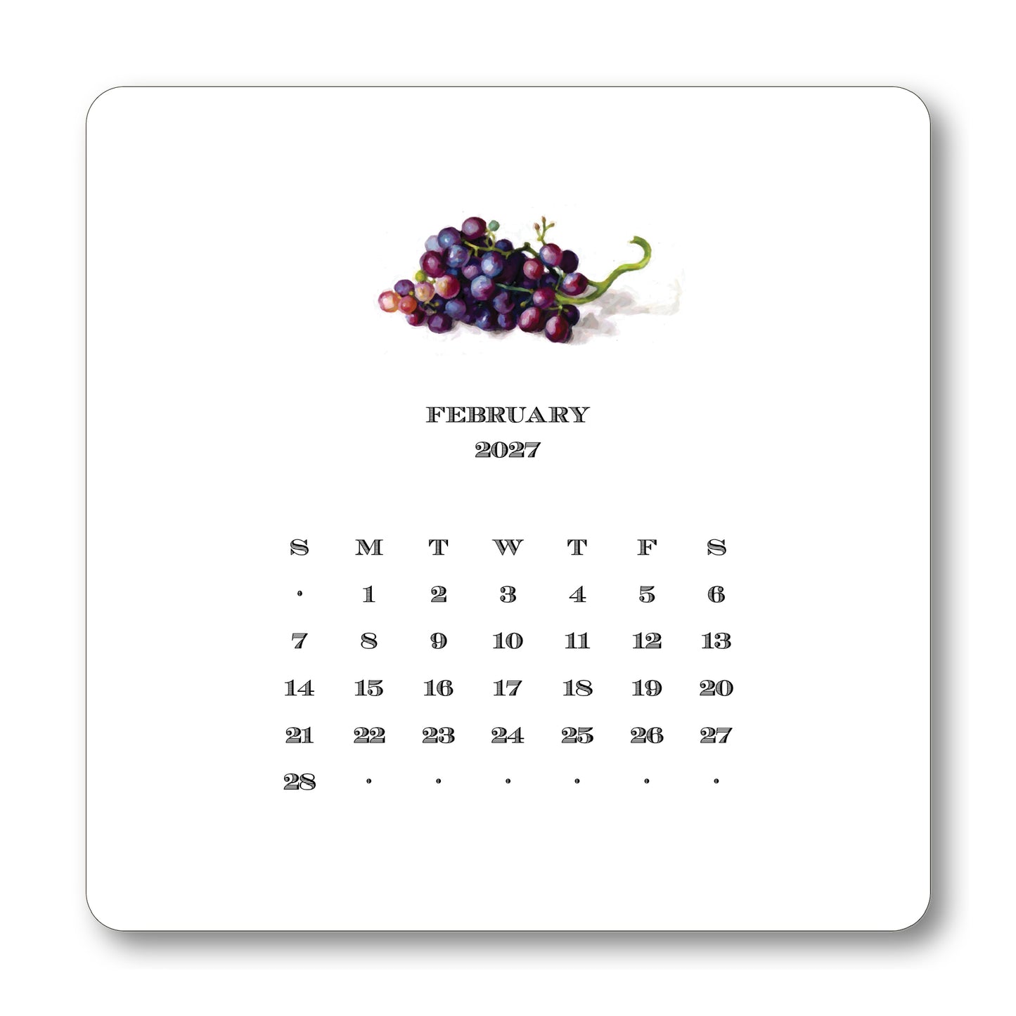 2027 California Desk Calendar