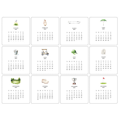 2027 Golf Desk Calendar