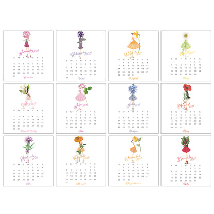 2027 Ann Scott Flowers Desk Calendar