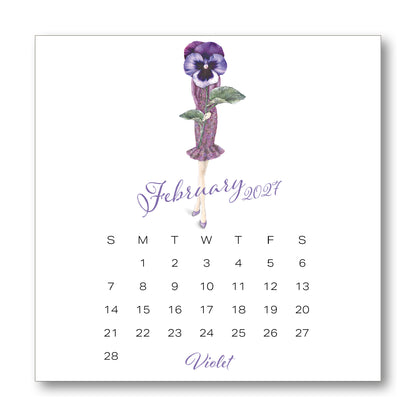 2027 Ann Scott Flowers Desk Calendar