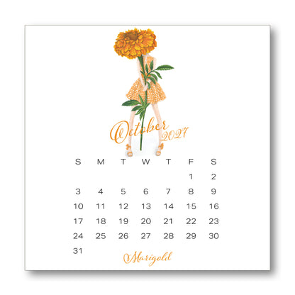 2027 Ann Scott Flowers Desk Calendar