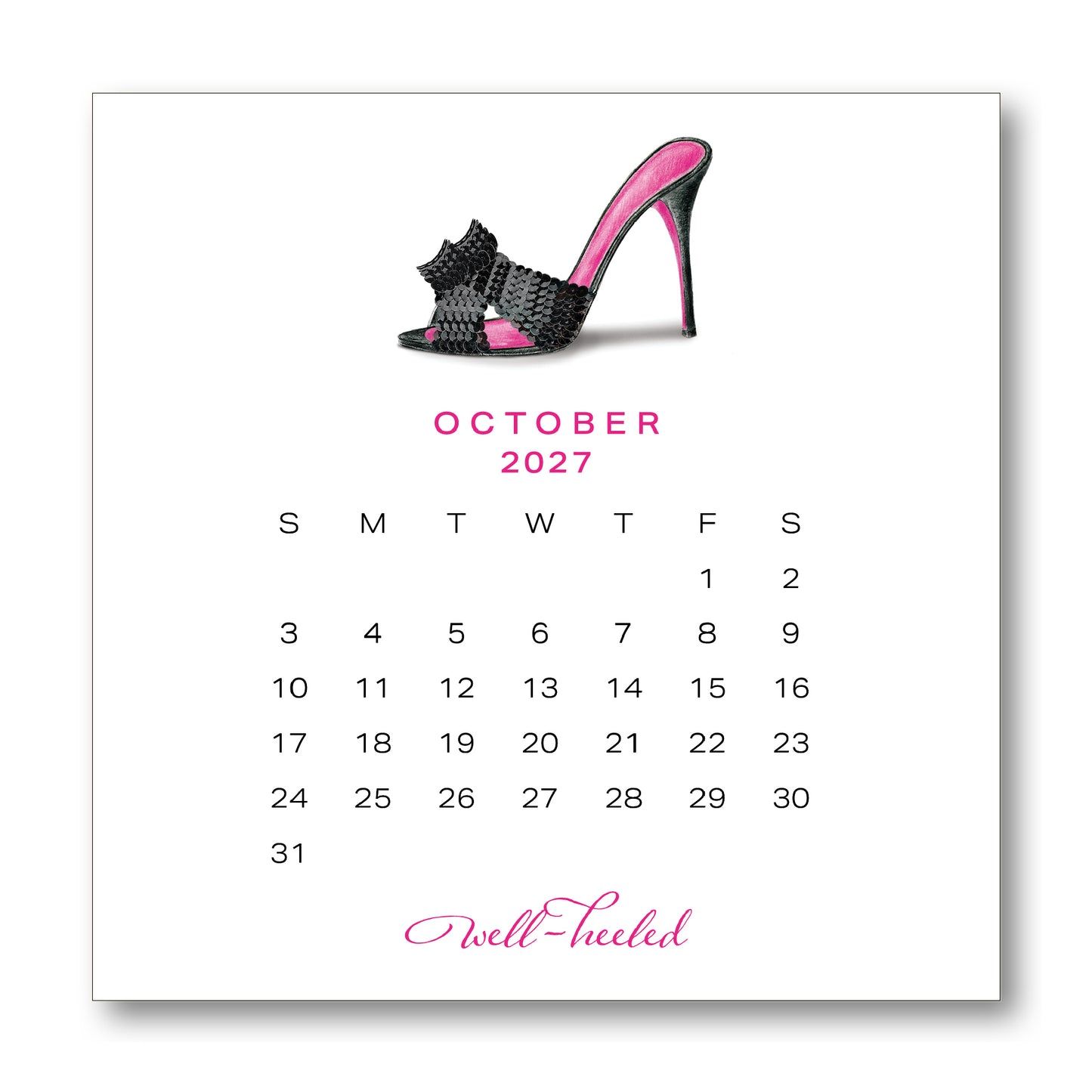 2027 Ann Scott Heels Desk Calendar