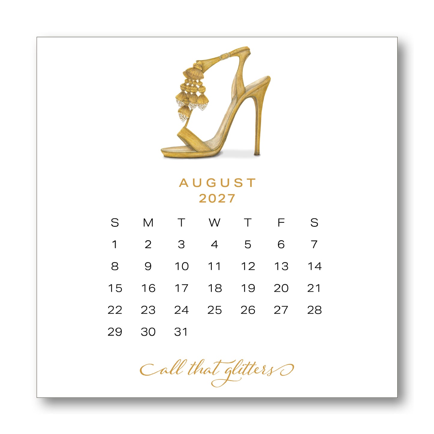 2027 Ann Scott Heels Desk Calendar